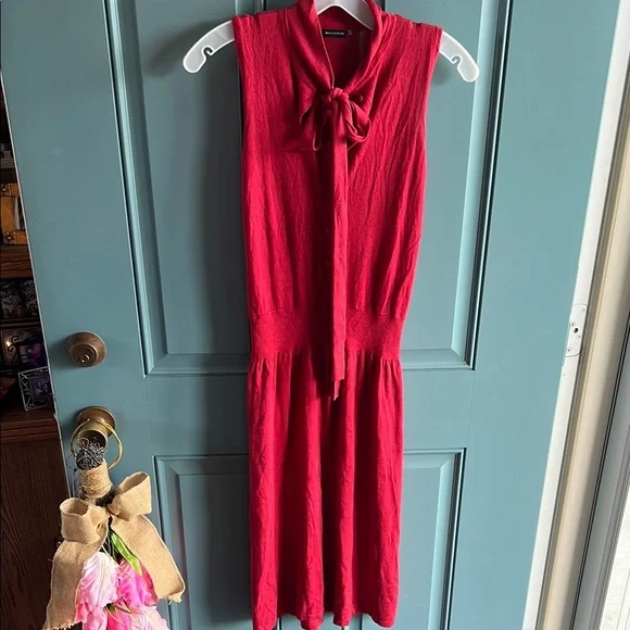 magaschoni red linen dress magaschoni Shift Dresses for Women for sale
